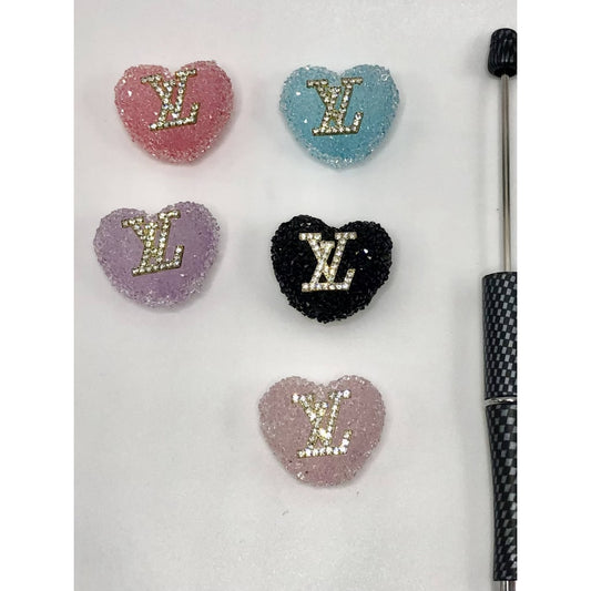 VL Acrylic Heart Sugar Beads 20*17mm