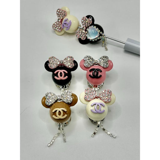 Mick Mouse Acrylic Bead with CC, Rhinestones, Heart, Chain, Bowtie, MG